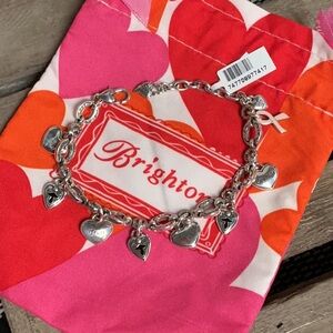 Brighton nwt Think Pink vintage charm breast cancer awareness ribbon bracelet